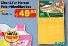 CLEAN&FUN MERCAN POLAR MİKROFİBER BEZ 2'Lİ